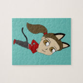 Chibi-Katzenmädchen Puzzle (Horizontal)