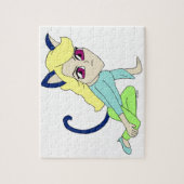 Chibi-Katzenmädchen Puzzle (Vertikal)