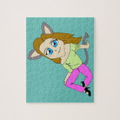 Chibi-Katzenmädchen Puzzle (Vertikal)
