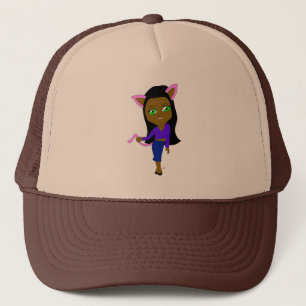 Chibi-Katzenmädchen Truckerkappe