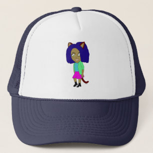 Chibi-Katzenmädchen Truckerkappe