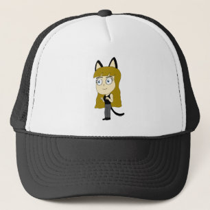 Chibi-Katzenmädchen Truckerkappe