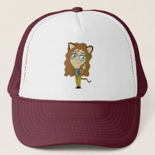 Chibi-Katzenmädchen Truckerkappe