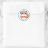 Chibi Kawaii Otter Schwimmender Aufkleber – Süßes (Tasche)