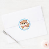 Chibi Kawaii Otter Schwimmender Aufkleber – Süßes (Umschlag)