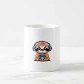 Chibi Kawaii Sloth Gamer � Cute Funny Animal with  Kaffeetasse (Mittel)