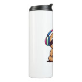 Chibi Kawaii Sloth Gamer - Niedliches Sonnentier m Thermosbecher (Nach links gedreht)