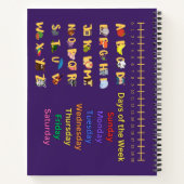 Chibi Kawaii Sloth Name School Grade Learning Aids Notizblock (Rückseite)