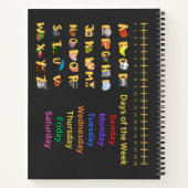 Chibi Kawaii Sloth Name School Grade Learning Aids Notizblock (Rückseite)