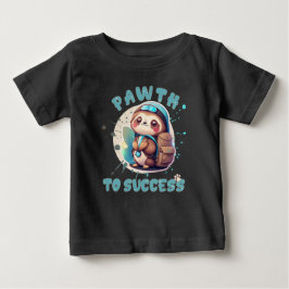 Chibi Kawaii Sloth Name School Jahr auf dem Rücken Baby T-shirt