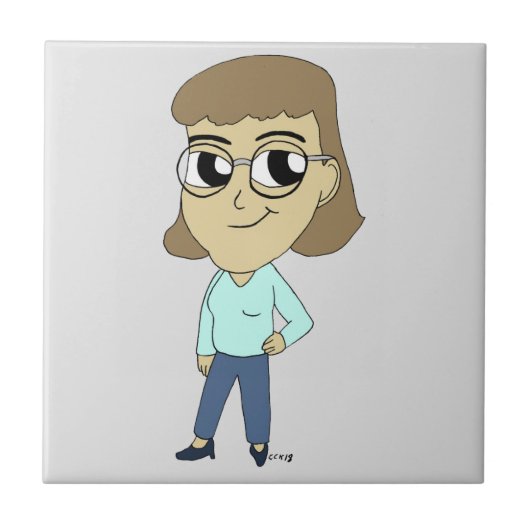 Chibi-Keramik Fliese (Vorderseite)