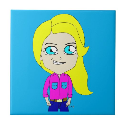 Chibi-Keramik Fliese (Vorderseite)