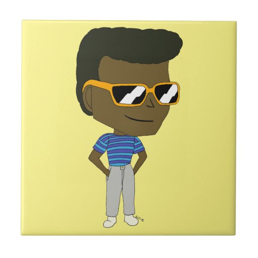 Chibi-Keramik Fliese (Vorderseite)