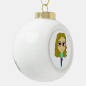 Chibi Keramik Kugel-Ornament (Links)