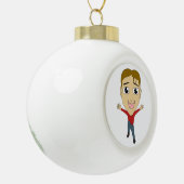 Chibi Keramik Kugel-Ornament (Links)