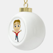 Chibi Keramik Kugel-Ornament (Rechts)