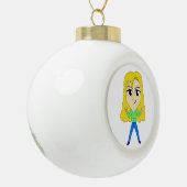 Chibi Keramik Kugel-Ornament (Links)