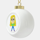 Chibi Keramik Kugel-Ornament (Rechts)
