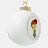 Chibi Keramik Kugel-Ornament (Links)