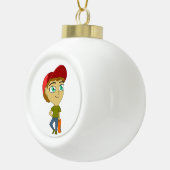 Chibi Keramik Kugel-Ornament (Rechts)