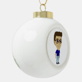 Chibi Keramik Kugel-Ornament (Links)