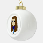 Chibi Keramik Kugel-Ornament (Rechts)