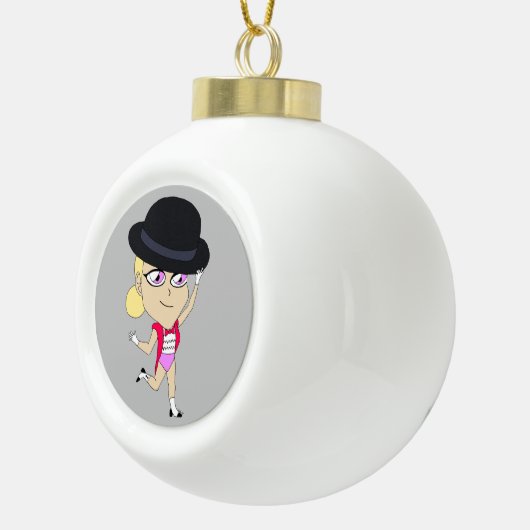 Chibi Keramik Kugel-Ornament (Rechts)