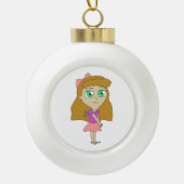 Chibi Keramik Kugel-Ornament (Vorderseite)