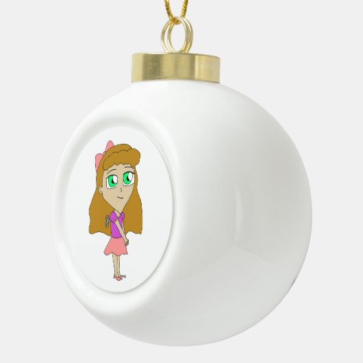 Chibi Keramik Kugel-Ornament (Rechts)