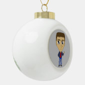 Chibi Keramik Kugel-Ornament (Links)