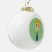 Chibi Keramik Kugel-Ornament (Links)