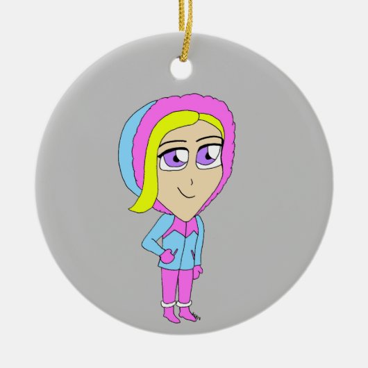 Chibi Keramik Ornament (Vorne)