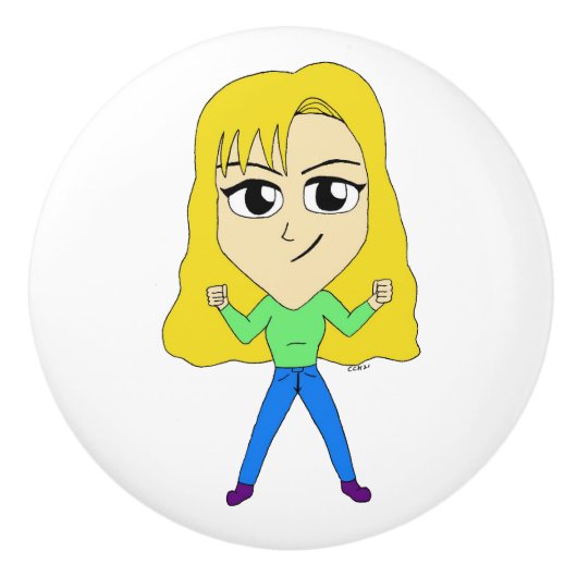 Chibi Keramikknauf (Vorderseite)