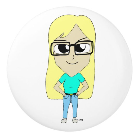 Chibi Keramikknauf (Vorderseite)