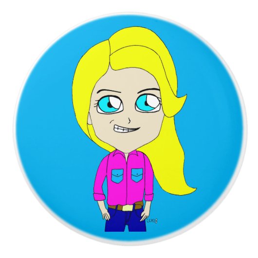 Chibi Keramikknauf (Vorderseite)
