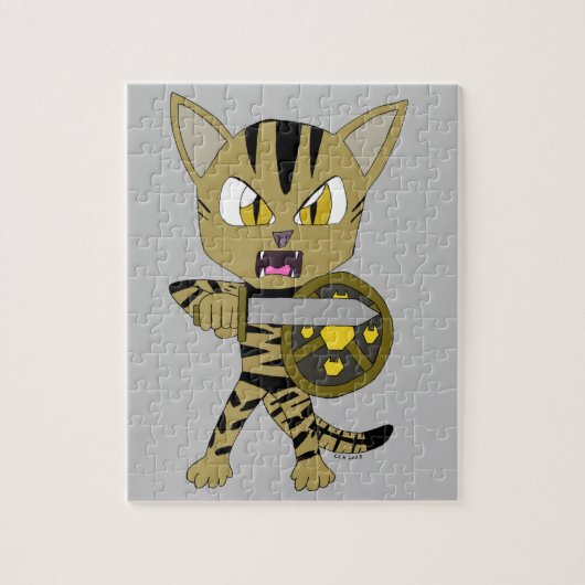 Chibi-Kriegerkatze Puzzle (Vertikal)
