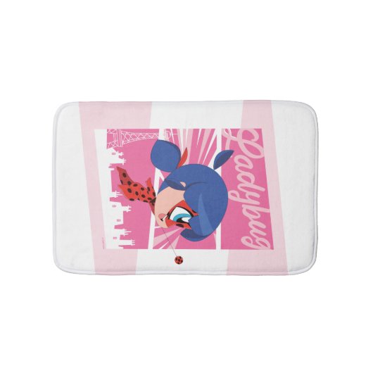 Chibi Ladybug in Paris Badematte (Vorderseite)