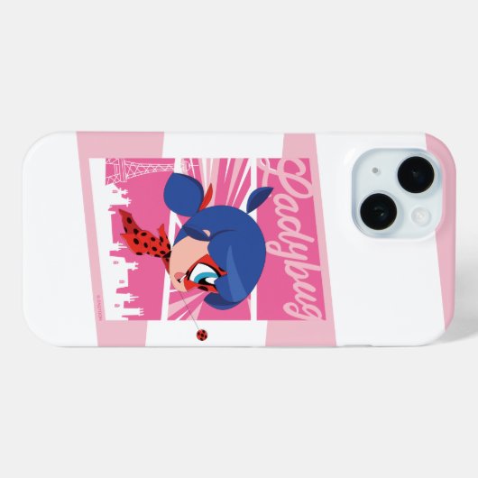 Chibi Ladybug in Paris Case-Mate iPhone Hülle (Rückseite (Horizontal))