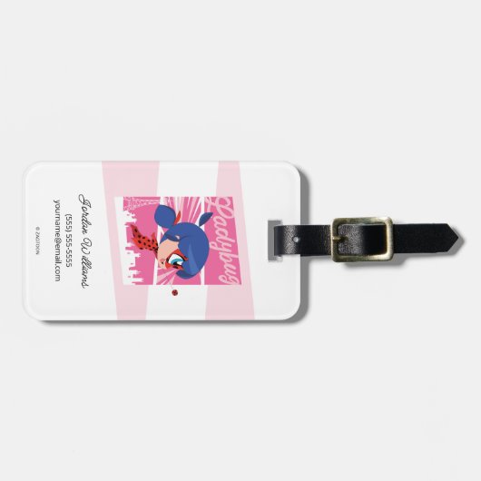 Chibi Ladybug in Paris Gepäckanhänger (Vorderseite horizontal)