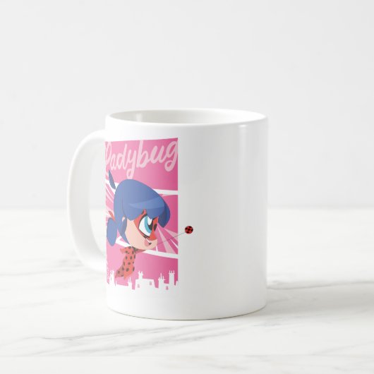 Chibi Ladybug in Paris Kaffeetasse (Vorderseite Links)