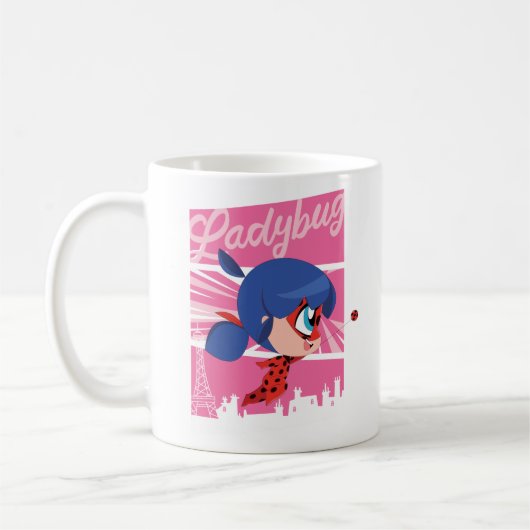 Chibi Ladybug in Paris Kaffeetasse (Links)