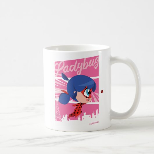 Chibi Ladybug in Paris Kaffeetasse (Rechts)