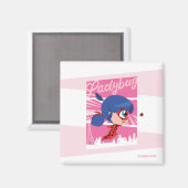 Chibi Ladybug in Paris Magnet (Vorderseite/Rückseite)