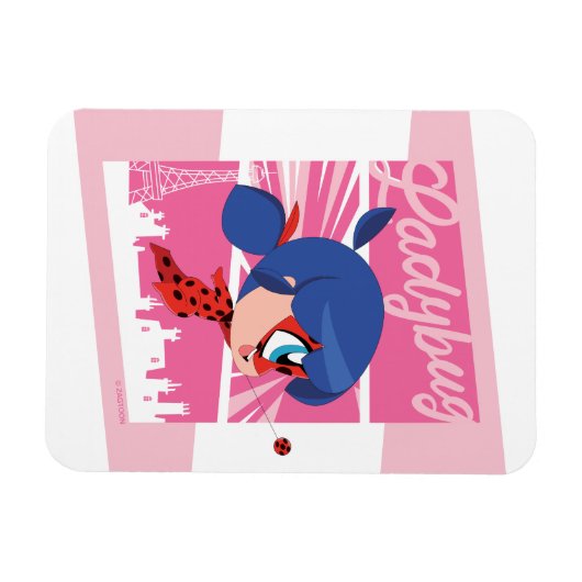 Chibi Ladybug in Paris Magnet (Horizontal)