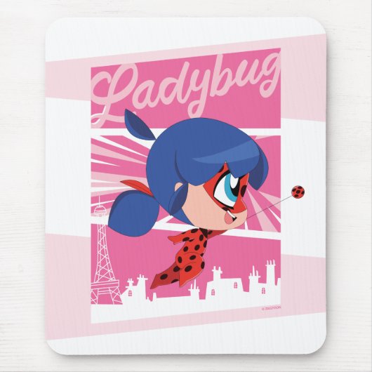 Chibi Ladybug in Paris Mousepad (Vorne)