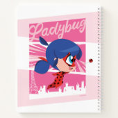 Chibi Ladybug in Paris Notizblock (Rückseite)