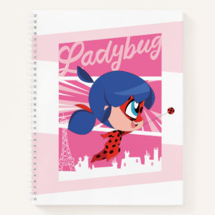 Chibi Ladybug in Paris Notizblock
