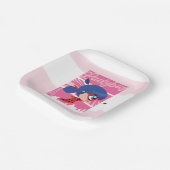 Chibi Ladybug in Paris Pappteller (Gewinkelt)