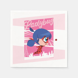 Chibi Ladybug in Paris Serviette