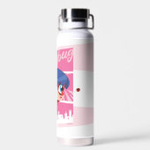 Chibi Ladybug in Paris Trinkflasche (Rückseite)